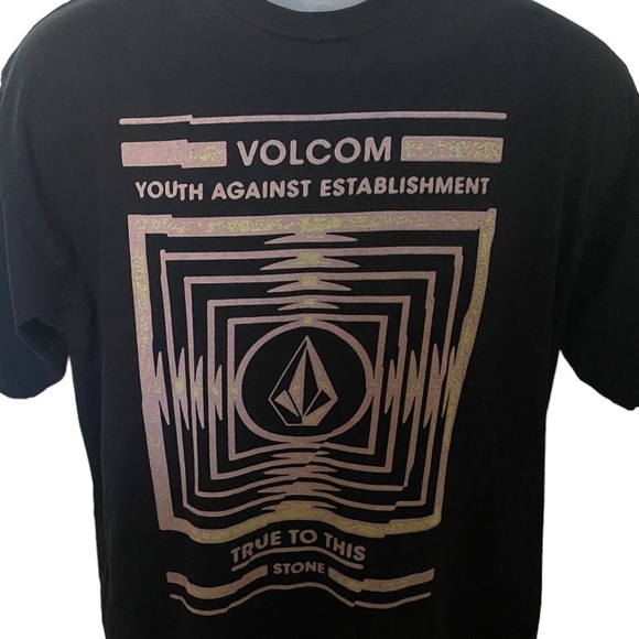 VOLCOM “Stone “True to This” Skate Tee Shirt Boys L Large 14 - Picture 2 of 5